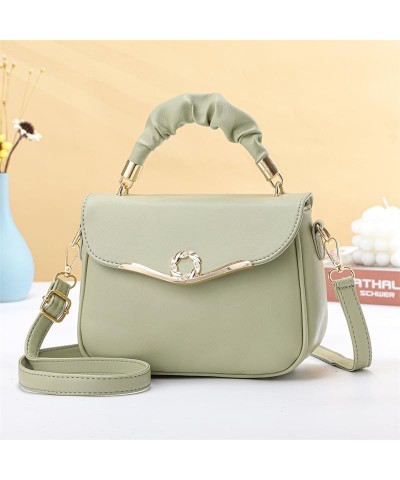 Women Sweet Cute Leather Messenger Bag Fashion Simple Satchel Purse Handbag Solid Top Handle Pink $41.74 Totes