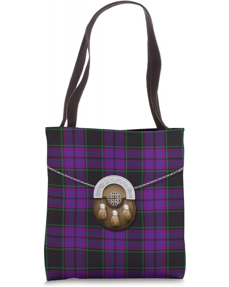 Scottish Clan Laird Tartan Plaid With Sporran Tote Bag $11.95 Totes