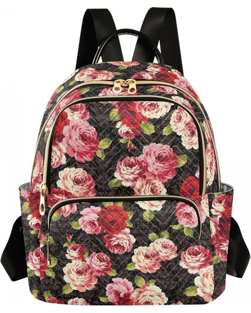 Bright Rose Backpack Purse for Women Lightweight Back Pack Casual Daypack Travel Shoulder Bag Bookbag - S Medium Multi05 $12....