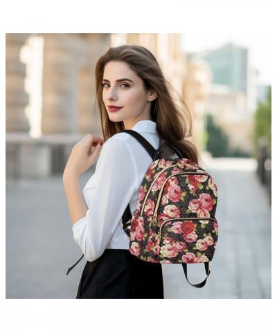 Bright Rose Backpack Purse for Women Lightweight Back Pack Casual Daypack Travel Shoulder Bag Bookbag - S Medium Multi05 $12....