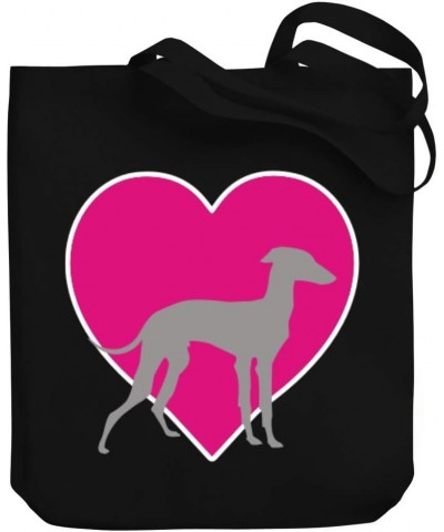 Italian Greyhound heart love Canvas Tote Bag 10.5" x 16" x 4 $20.39 Totes