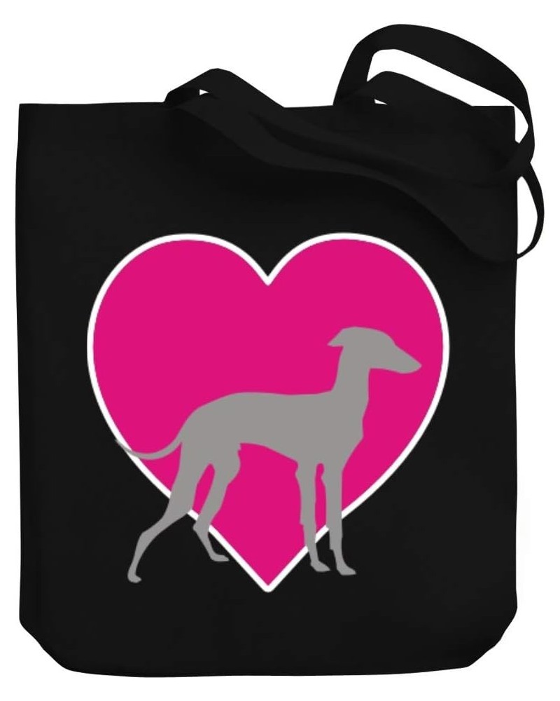 Italian Greyhound heart love Canvas Tote Bag 10.5" x 16" x 4 $20.39 Totes