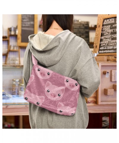 Women Boho Handbag Little Cute Panda Pink Cute Panda Vivid Panda Pink Heart Panda Cute Pig Little Cute Pink Underarm Bag Tote...