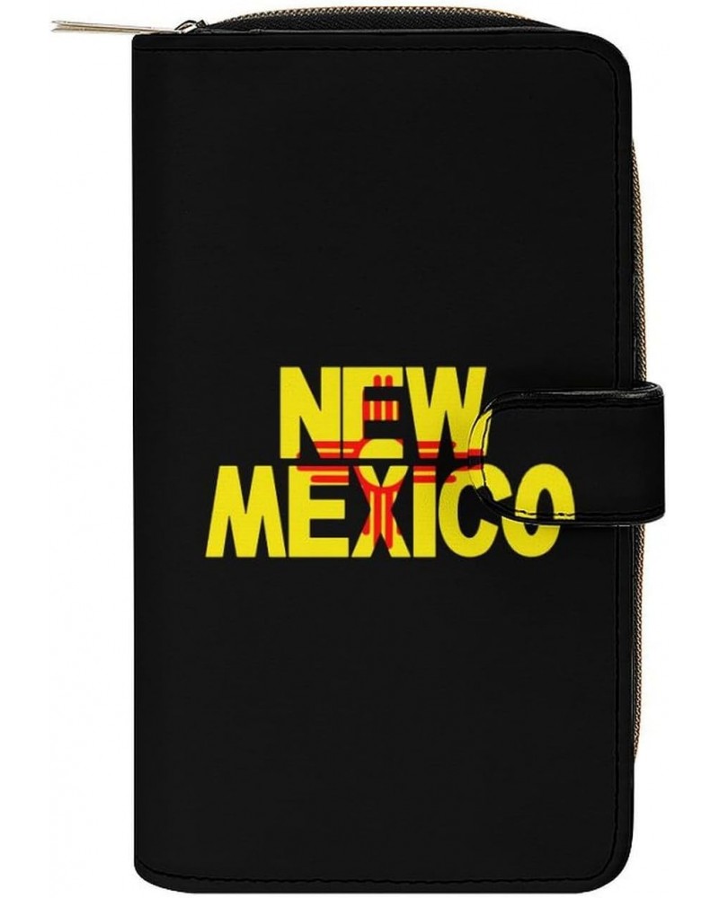 New Mexico Flag PU Leather Womens Wallet Large Capacity Zippered Bifold Purse with 12 Card Slot Coin Case $21.45 Wallets