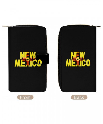 New Mexico Flag PU Leather Womens Wallet Large Capacity Zippered Bifold Purse with 12 Card Slot Coin Case $21.45 Wallets