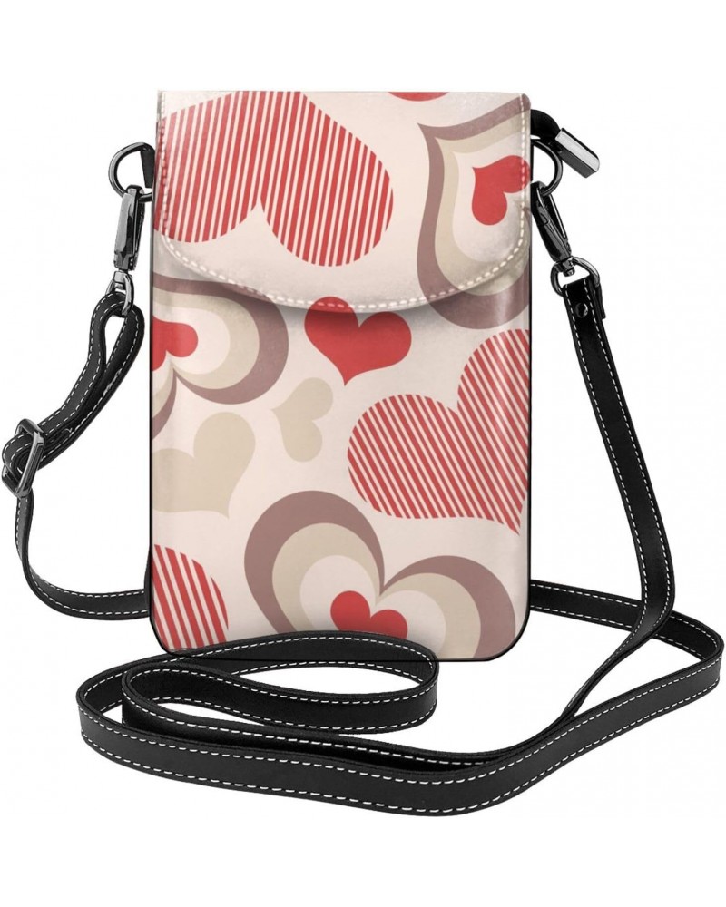 Valentine's Day Small Crossbody Bag Cell Phone Purse Wallet with Card Slots for Women $17.33 Crossbody Bags