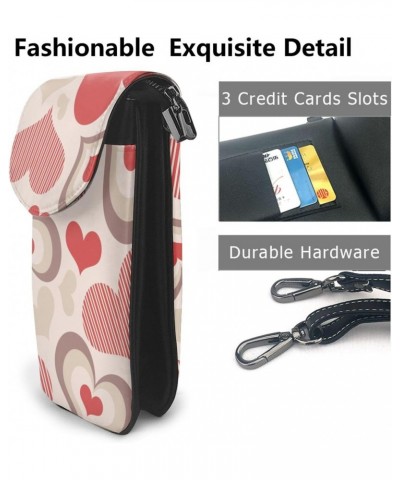 Valentine's Day Small Crossbody Bag Cell Phone Purse Wallet with Card Slots for Women $17.33 Crossbody Bags