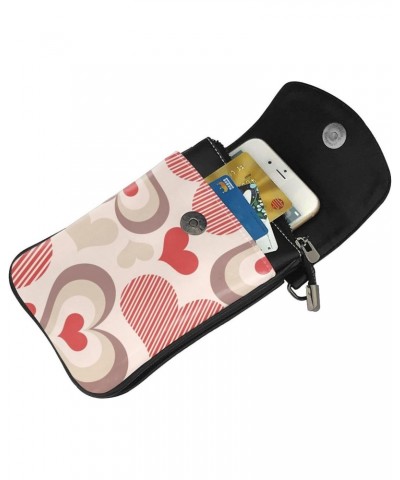 Valentine's Day Small Crossbody Bag Cell Phone Purse Wallet with Card Slots for Women $17.33 Crossbody Bags