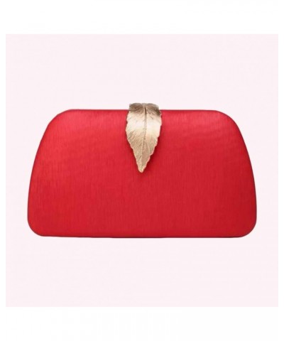 Women Shinny Crossbody Bag with Leaf Evening Clutch Purse Detachable Strap PU Leather Banquet Clubs Bag for Female $31.18 Cro...