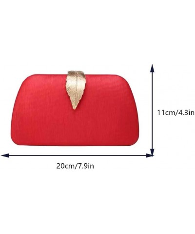 Women Shinny Crossbody Bag with Leaf Evening Clutch Purse Detachable Strap PU Leather Banquet Clubs Bag for Female $31.18 Cro...