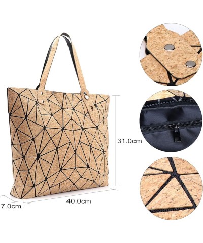 Geometric Tote Bag - Crossbody Handbag Top Handle Shopping Bag Women Girl Fashion Shoulder Bag - Luminous or Cork Tote Bag Co...