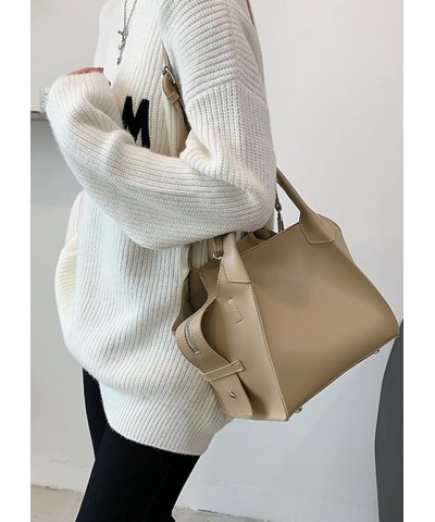 Women Tote Bag Exquisite Bucket Bags Shoulder Bags Purse Satchel Crossbody Bags Khaki $32.67 Totes