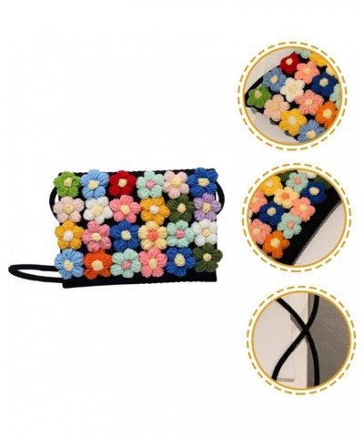 Flower Woolen Bag Crossbody Woven Bag Crochet Flowers Beach Shoulder Bag Woven Handbags for Women Bags Assorted Color $11.23 ...