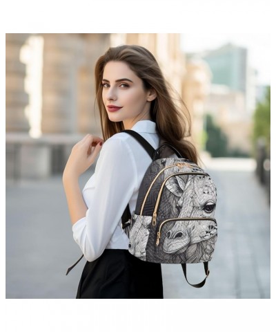 Medium Fashion Backpack for Women Sketch Of Giraffe Print Ladies Travel Daypack Aesthetic Shoulder Bag 10.2×5.1×12.5 IN $20.5...