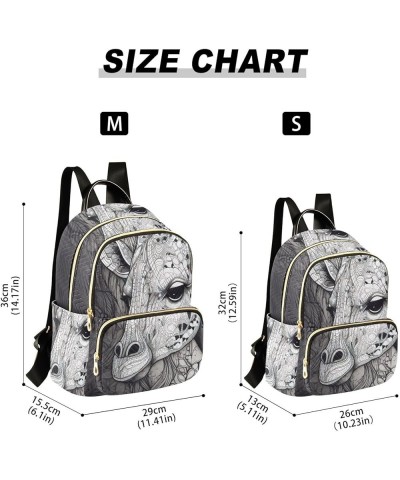 Medium Fashion Backpack for Women Sketch Of Giraffe Print Ladies Travel Daypack Aesthetic Shoulder Bag 10.2×5.1×12.5 IN $20.5...