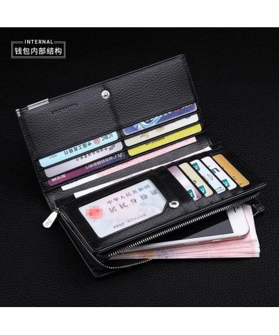 19 Card Slot Men's Wallet Clutch Bag Men's Wallet Men's Long Men's Bag (Color : B) B $59.05 Wallets