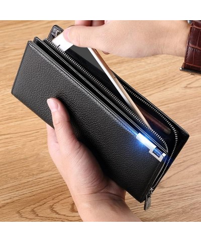 19 Card Slot Men's Wallet Clutch Bag Men's Wallet Men's Long Men's Bag (Color : B) B $59.05 Wallets