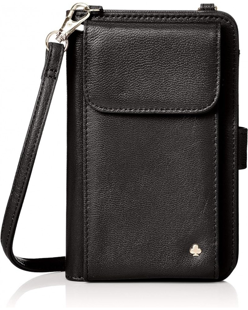 Women's Leather Wallet Pochette Black $30.24 Wallets