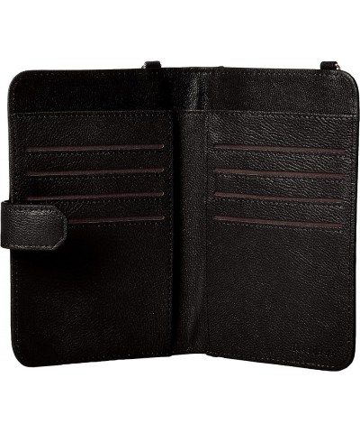 Women's Leather Wallet Pochette Black $30.24 Wallets