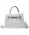 The Tote Bag for Women,Clear Plastic Handbag Tote Bag with Zipper Clear Crossbody Shoulder Tote Bag for Beach,Travel White $1...