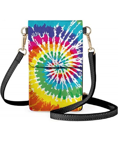 Small Leather Shoulder Bag, Cross body Bag CellPhone Wallet Purse Tie-dye $10.32 Crossbody Bags