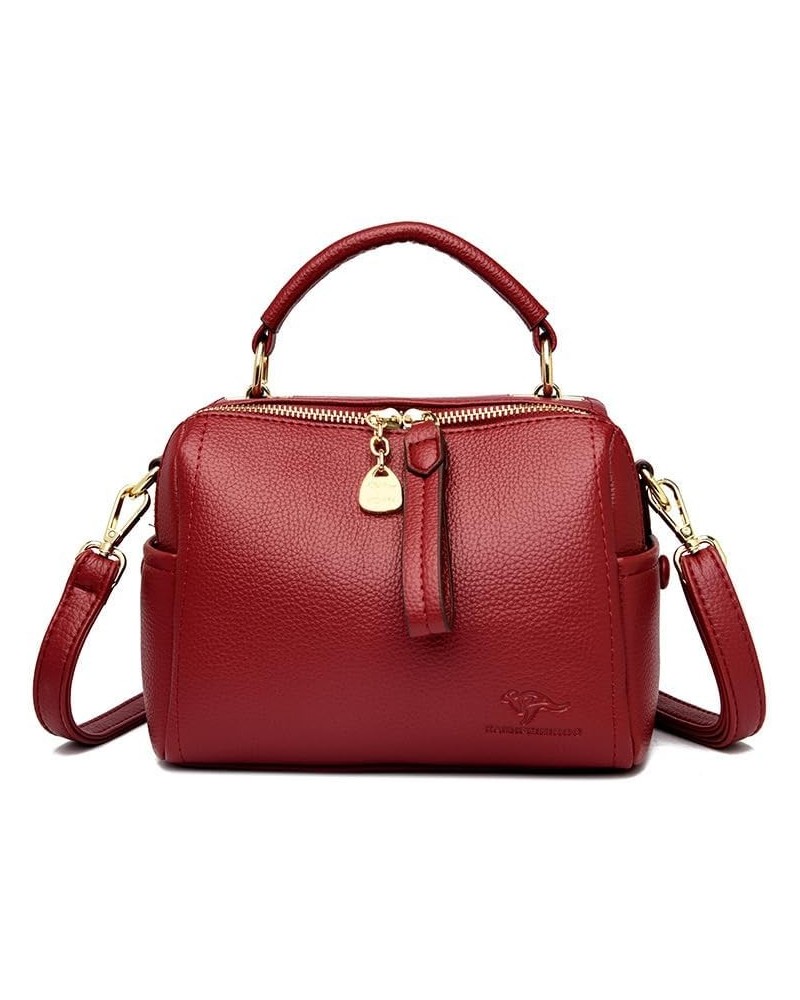 Women Shoulder HandBags Crossbody Bags For Female Leather Designer Purses Handbag Women's Messenger Bag 8116 Red $22.40 Shoul...