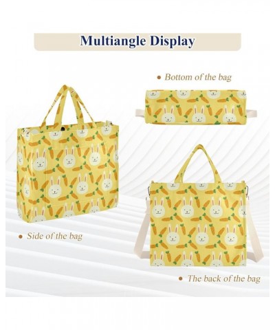 Rabbit Pattern Background Women's Tote Handbags Top Handle Satchel Shoulder Bag Crossbody Bag M $15.89 Totes