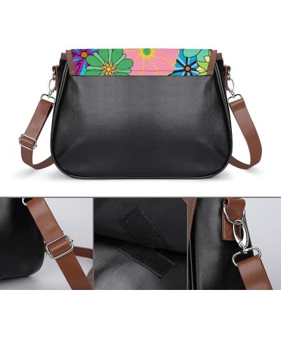 Printed Crossbody Bags Women City Leather Shoulder Bag Satchel Hobo Bags Trendy Blue Horn Animal Color9 $24.47 Hobo Bags