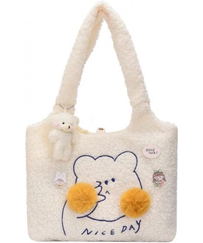 Kawaii Tote Bag with Accessories Aesthetic Lamb Like Tote Purse Kawaii Shoulder Bag Cute Kawaii Handbag for Women Teen Girls ...