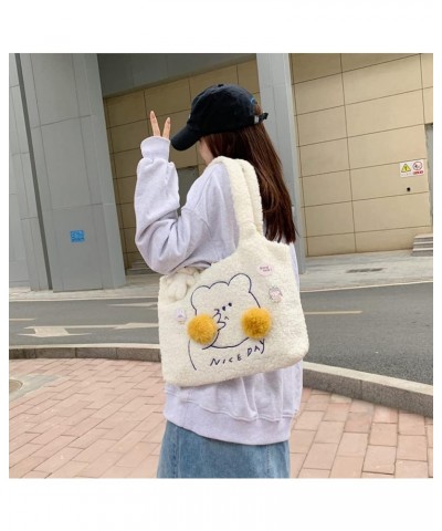 Kawaii Tote Bag with Accessories Aesthetic Lamb Like Tote Purse Kawaii Shoulder Bag Cute Kawaii Handbag for Women Teen Girls ...