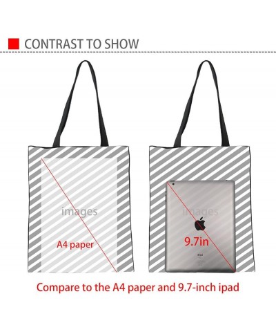 Travel Tote Bag Canvas Flowers Shoulder Bag for Women Girl Resuable Grocery Bags Leaf-1 $12.47 Shoulder Bags