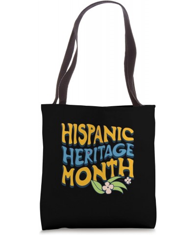 Hispanic Heritage Month 2023 Teacher Women Wavy Retro Design Tote Bag $14.50 Totes