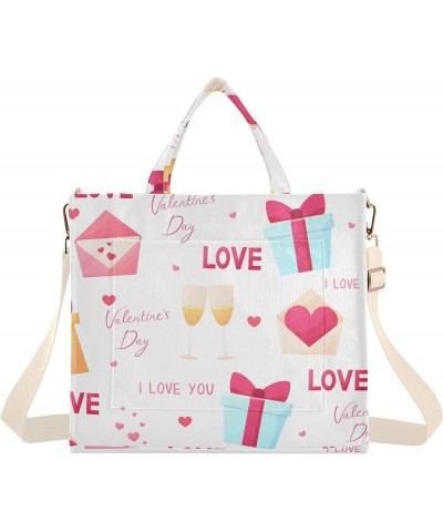 Valentine's Day Pattern Love Women's Tote Handbags Top Handle Satchel Shoulder Bag Crossbody Bag M $16.82 Totes