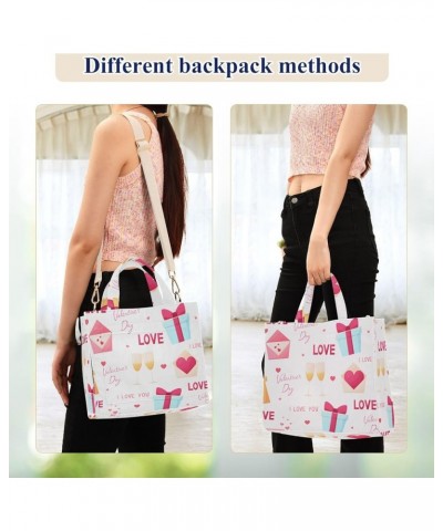 Valentine's Day Pattern Love Women's Tote Handbags Top Handle Satchel Shoulder Bag Crossbody Bag M $16.82 Totes