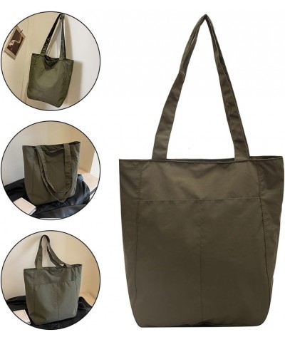 Versatile Trendy Tote Handbag Lightweight Soft Satchel Bag Women Large Shoulder Bag Solid Hobo Bag Commuting Bag Green $10.61...