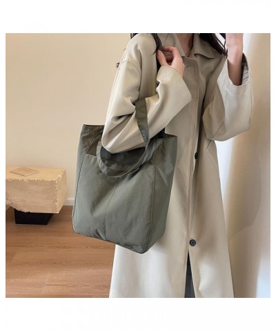 Versatile Trendy Tote Handbag Lightweight Soft Satchel Bag Women Large Shoulder Bag Solid Hobo Bag Commuting Bag Green $10.61...