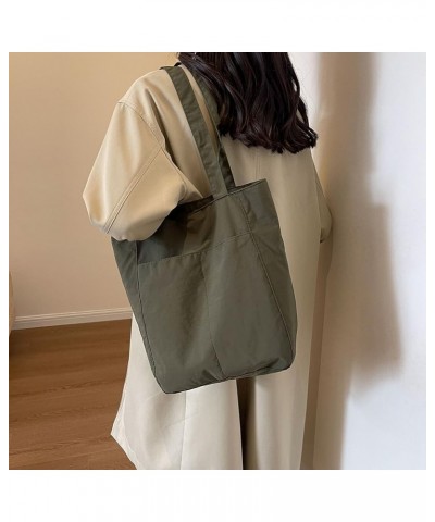 Versatile Trendy Tote Handbag Lightweight Soft Satchel Bag Women Large Shoulder Bag Solid Hobo Bag Commuting Bag Green $10.61...