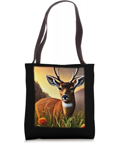 Deer animal motif print hunter deer hunting forest Tote Bag $14.40 Totes