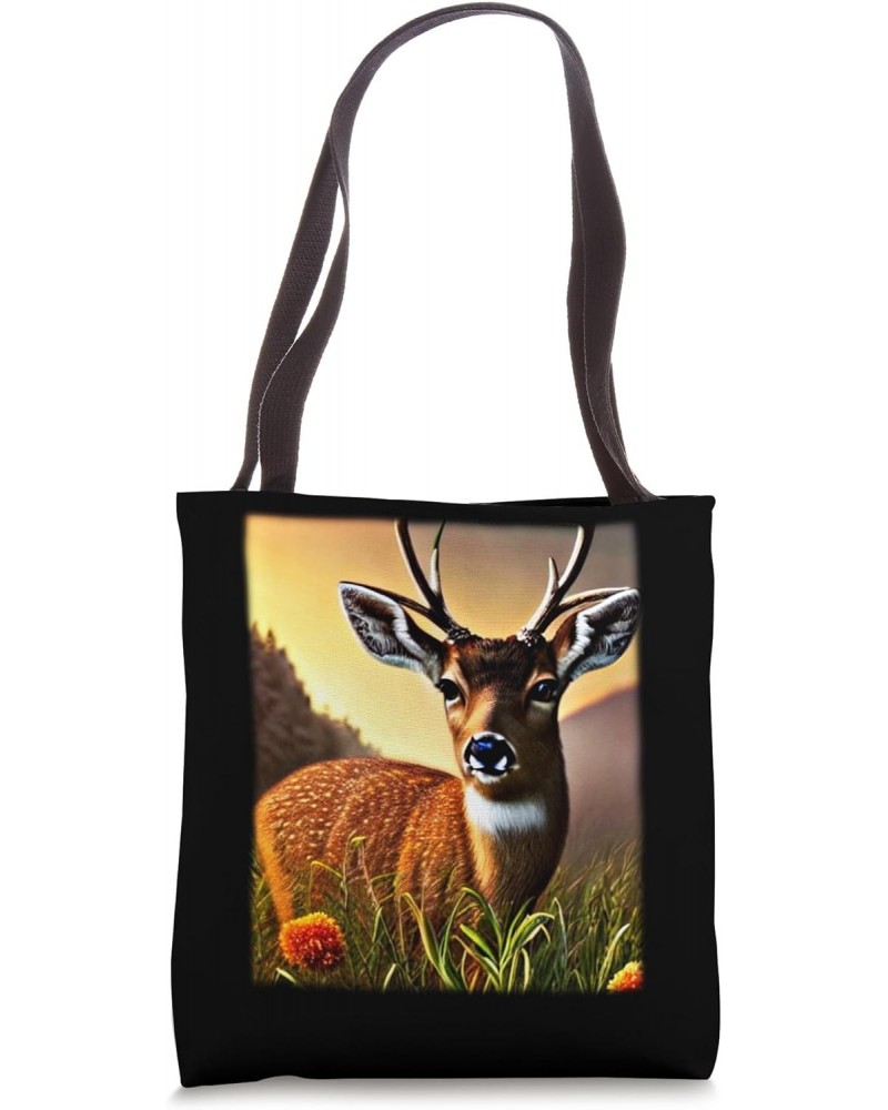 Deer animal motif print hunter deer hunting forest Tote Bag $14.40 Totes