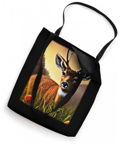 Deer animal motif print hunter deer hunting forest Tote Bag $14.40 Totes