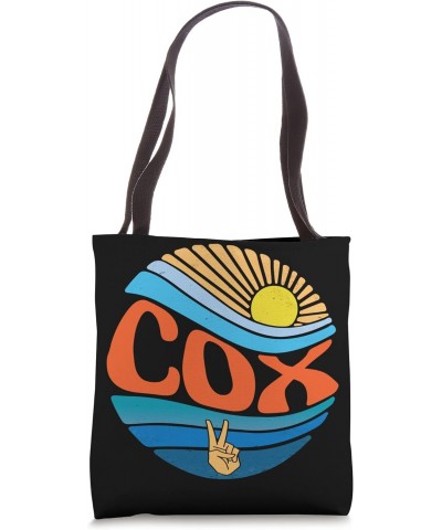 Cox Shirt Vintage Sunset Cox Groovy Tie Dye Tote Bag $15.54 Totes