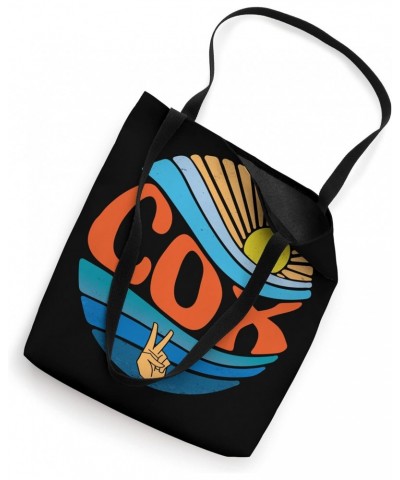 Cox Shirt Vintage Sunset Cox Groovy Tie Dye Tote Bag $15.54 Totes