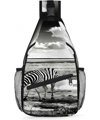 Africa Zebra Sling Bag for Women Crossbody Backpack Purse Shoulder Casual Daypack Cross Body Bags for Travel Cycling Hiking $...