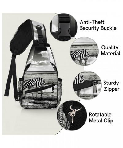 Africa Zebra Sling Bag for Women Crossbody Backpack Purse Shoulder Casual Daypack Cross Body Bags for Travel Cycling Hiking $...