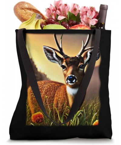 Deer animal motif print hunter deer hunting forest Tote Bag $14.40 Totes