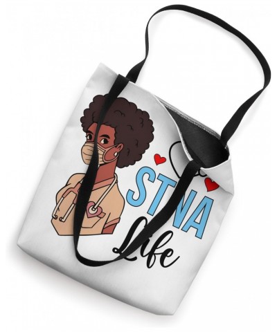 Black STNA Life State Tested Nursing Assistant STNA Nurse Tote Bag $14.84 Totes