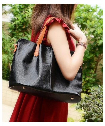 Women PU Leather Handbags Tote Shoulder Crossbody Bags Top Satchel Purses Black $25.79 Totes