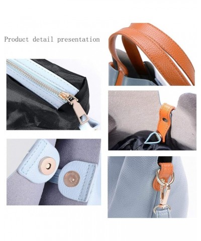 Women PU Leather Handbags Tote Shoulder Crossbody Bags Top Satchel Purses Black $25.79 Totes