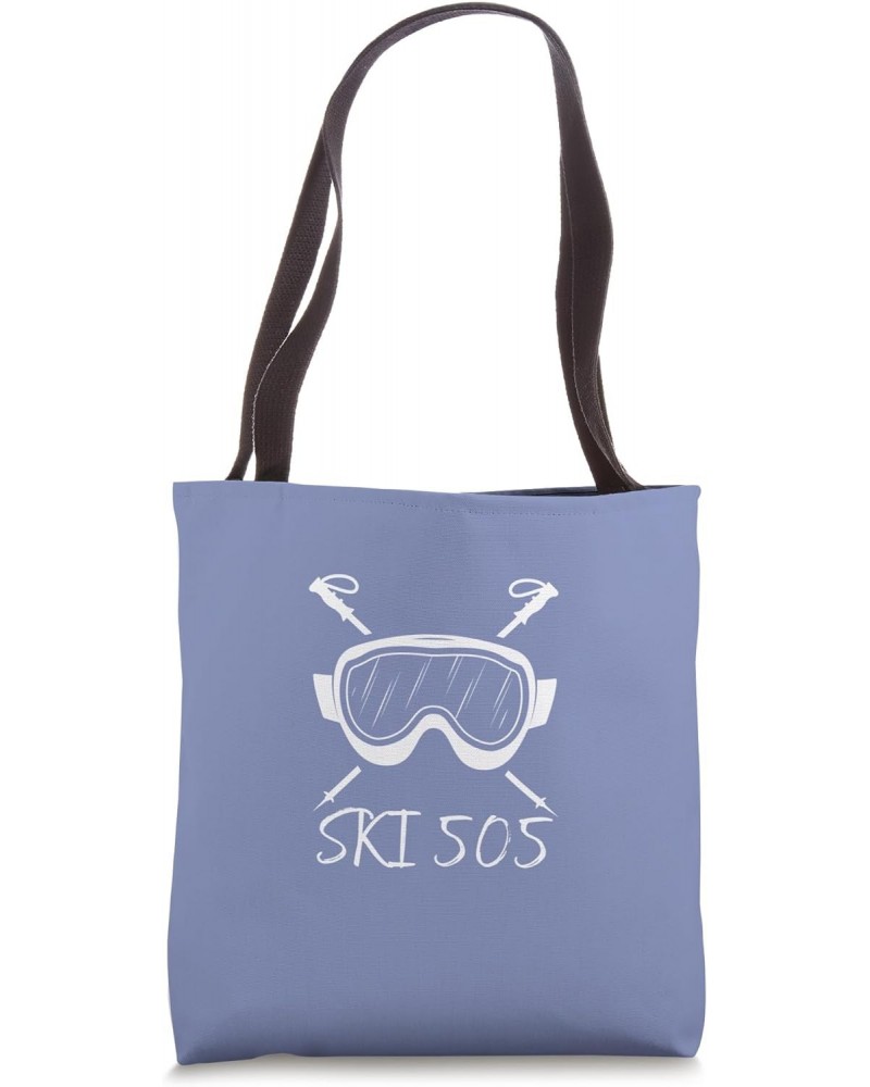 New Mexico 505 Ski Skier Skiing Googles Mountains Vacation Tote Bag $11.28 Totes