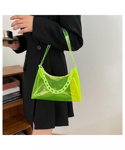 Cute Candy Color Transparent Bag Jelly Bags Purses for Women Large Capacity Handbag Pvc Multipurpose with Chain Green $12.64 ...